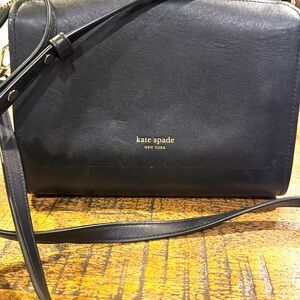 Kate Spade Black Matte Leather OverShoulder